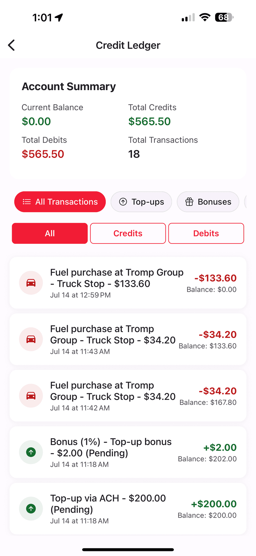 EZ DZL Driver App - View 10