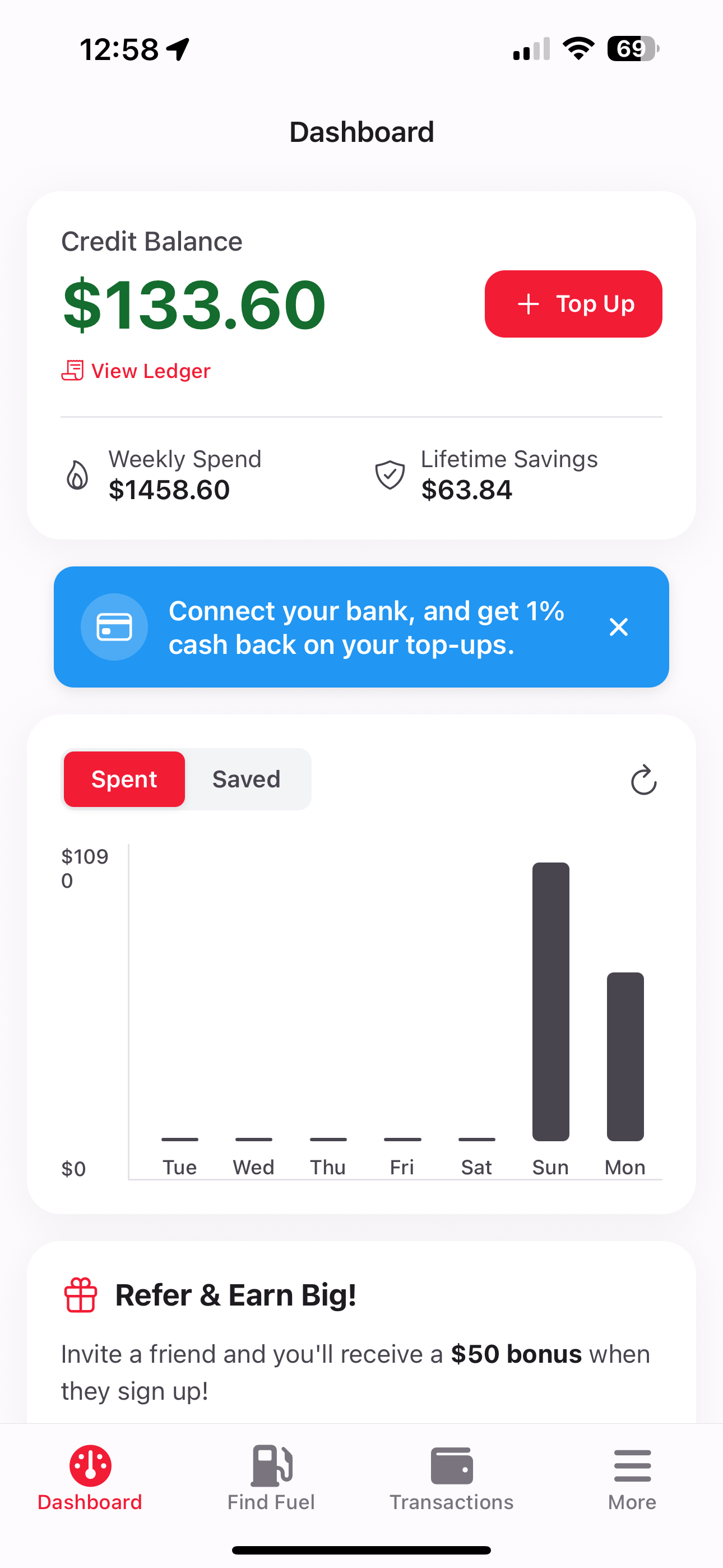 EZ DZL Driver App - View 1