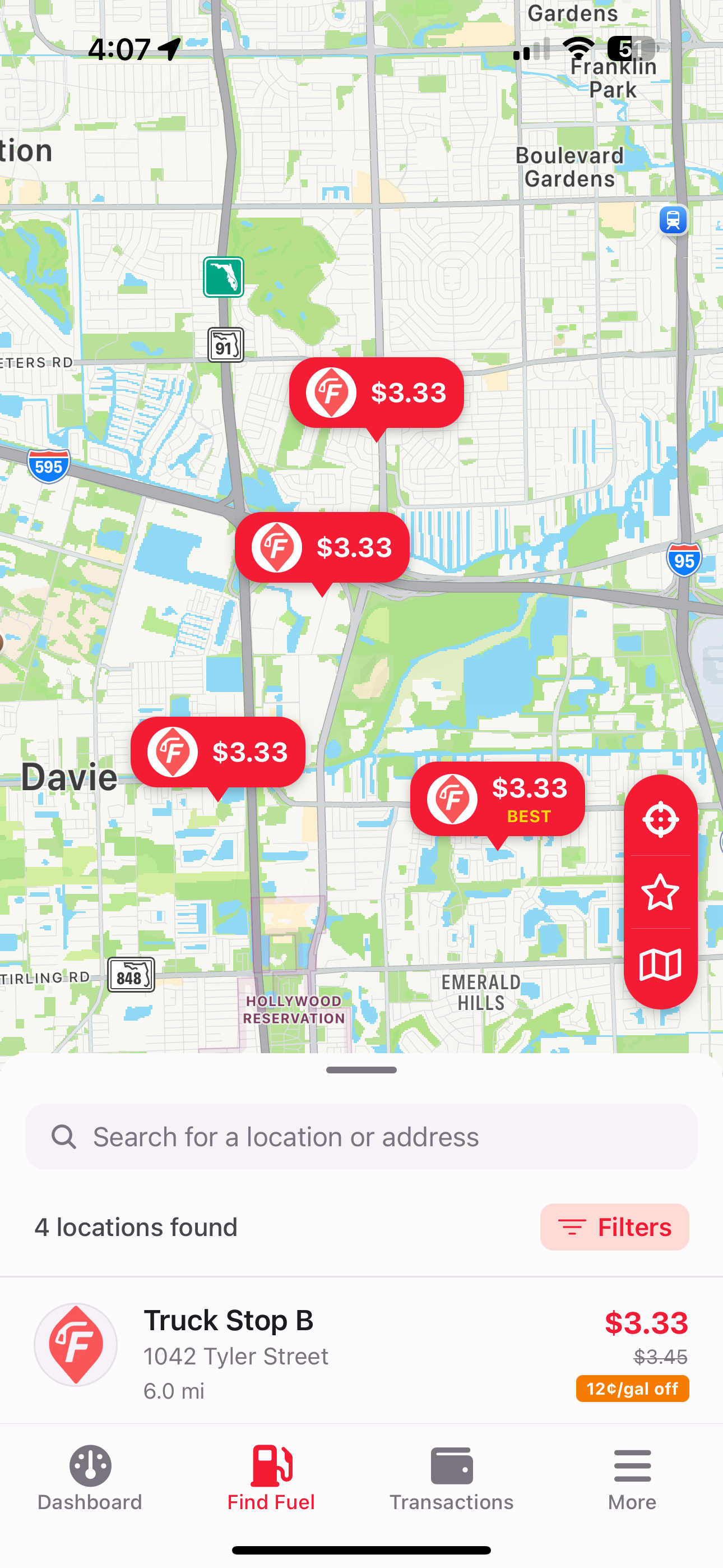 EZ DZL Driver App - View 2